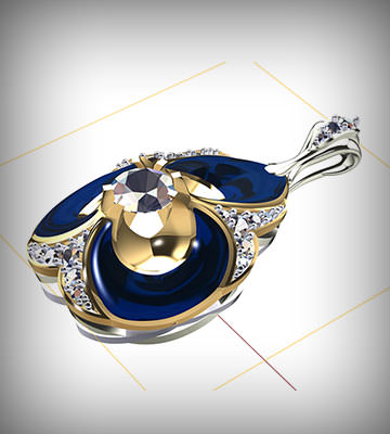 CAD jewelry rendering