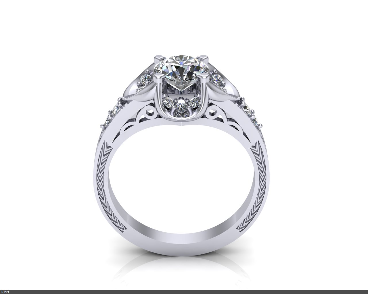 Art Deco Buttercup Engagement Ring Jewelry Designs