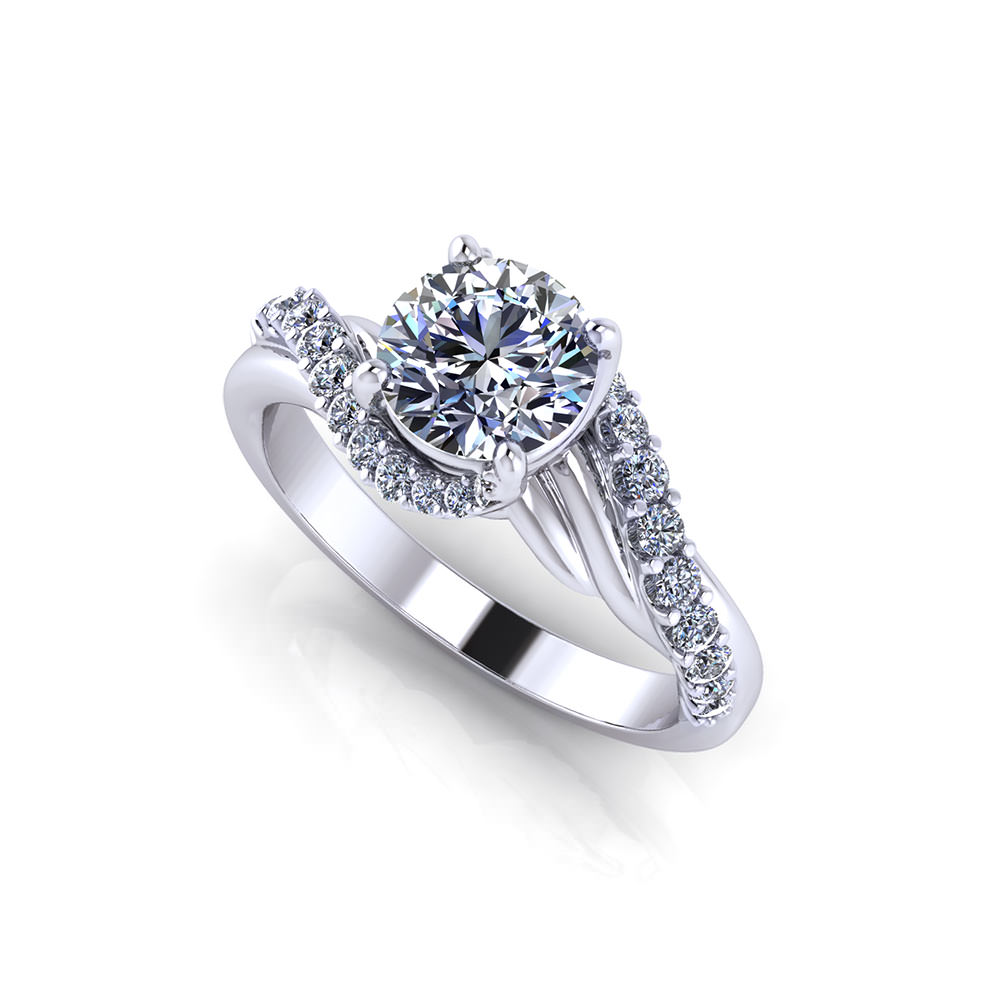 Bypass Engagement Ring - Jewelry Designs