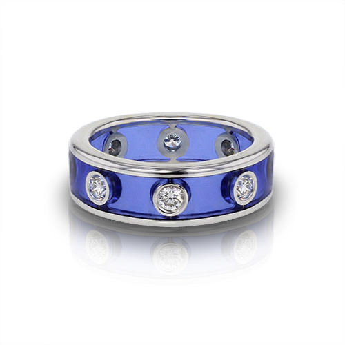 Diamond Enamel Wedding Ring Jewelry Designs
