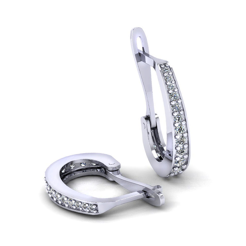 Diamond Hoop Earrings
