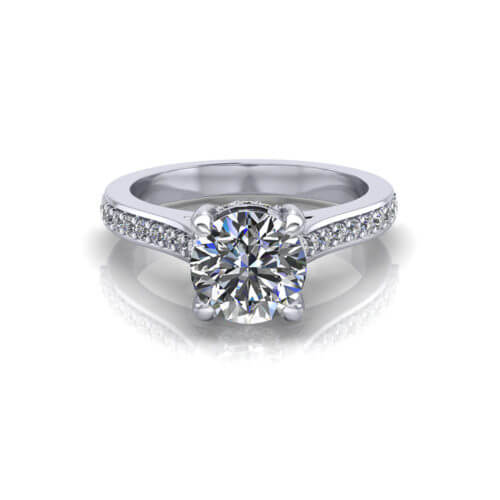 Diamond Line Engagement Ring