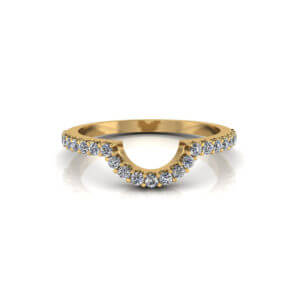 Half-Moon Fitted Diamond Ring