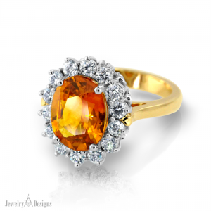 Golden Sapphire Ring-angle