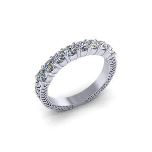 White Gold Vintage Diamond Wedding Ring