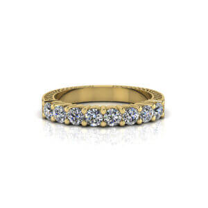 Yellow Gold Vintage Diamond Wedding Ring