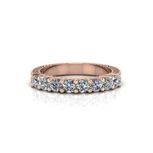 Rose Gold Vintage Diamond Wedding Ring