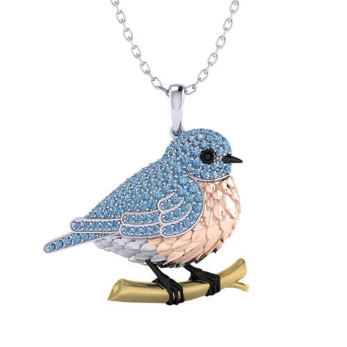 Blue Bird Necklace