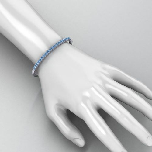 Aquamarine Bangle Bracelet