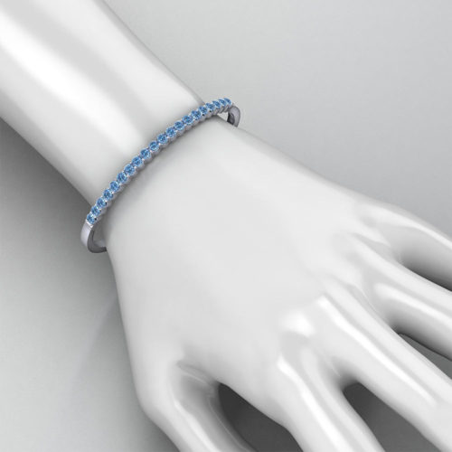 Aquamarine Bangle Bracelet