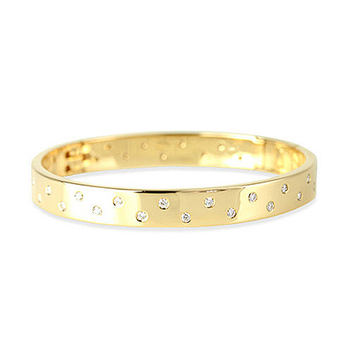 Gypsy Set Diamond Bracelet - Jewelry Designs