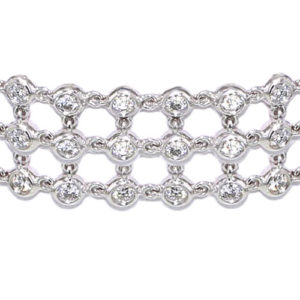 Linked Bezel Diamond Bracelet
