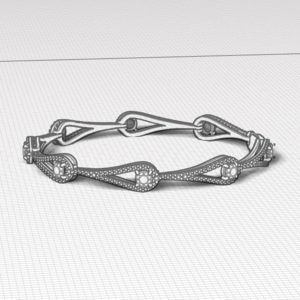 Diamond Ruby Link Bracelet