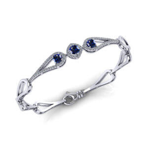 Halo Sapphire Bracelet