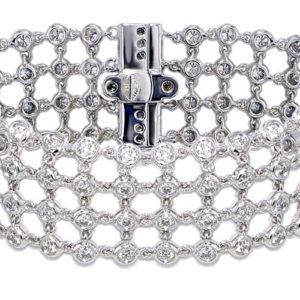 Wide Diamond Bezel Bracelet