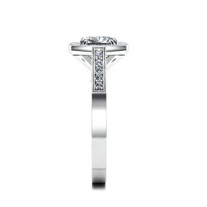 Square Halo Engagement Ring