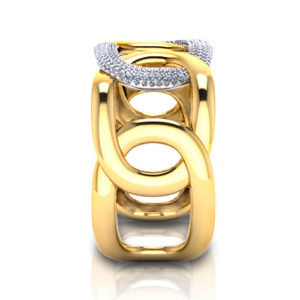 C151133-Pave Link Cuff Bracelet