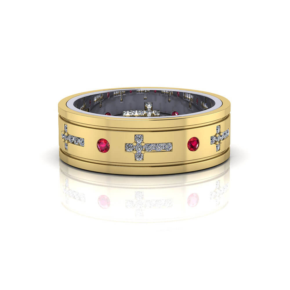 BoohooMAN Cross Detail Ring for Men Mens Jewellery Rings 