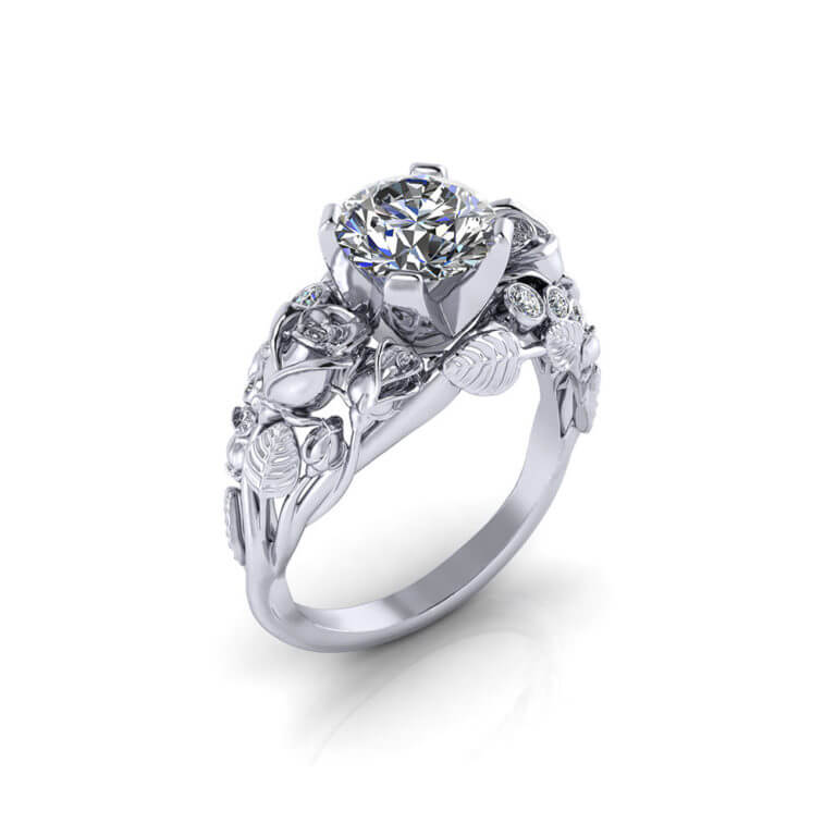 Rose Diamond Engagement Ring Jewelry Designs