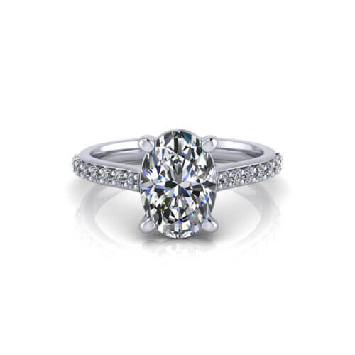 Oval Platinum Engagement Ring