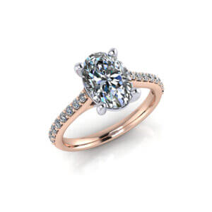 Oval Rose Gold Engagement Ring