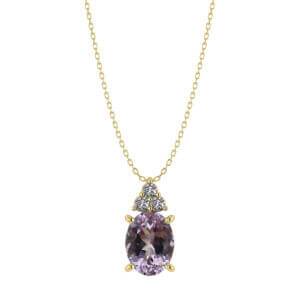 Morganite Diamond Necklace