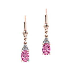 Pink Sapphire Drop Earrings