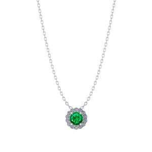 Halo Emerald Necklace
