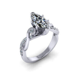 Infinity Marquise Engagement Ring