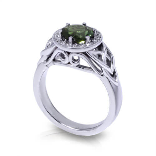 Trinity Green Tourmaline Ring