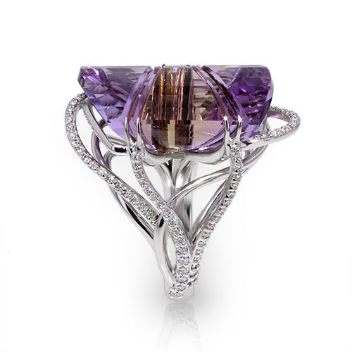 Freeform Ametrine Ring - Jewelry Designs