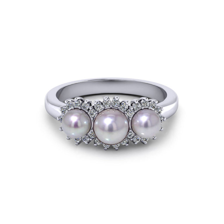 Three Pearl Ring - Jewelry Designs