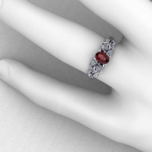 Garnet Rose Ring