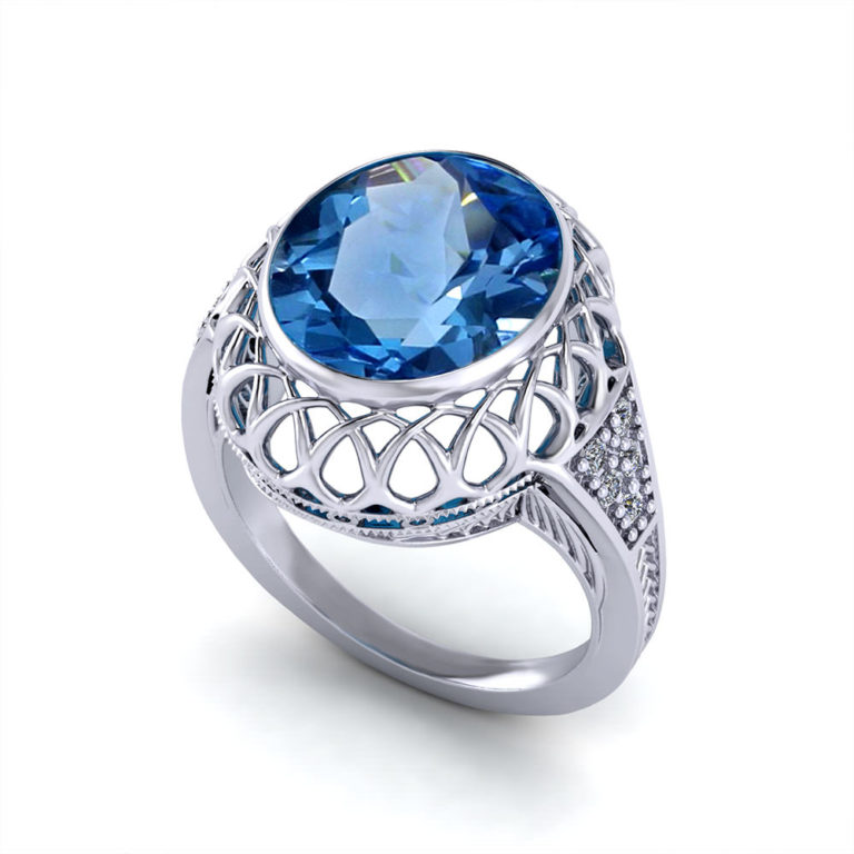 Filigree Gemstone Ring - Jewelry Designs