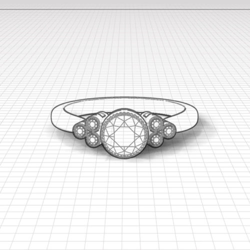 Diamond Aquamarine Bezel Ring