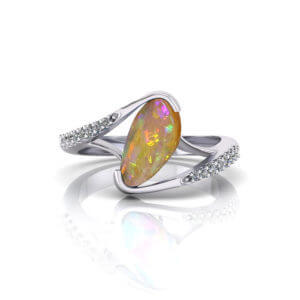 Free Form Australian Opal Ring