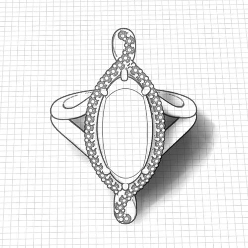 Long Designer Opal Ring