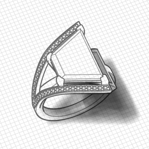 Artistic Rutilated Quartz Ring