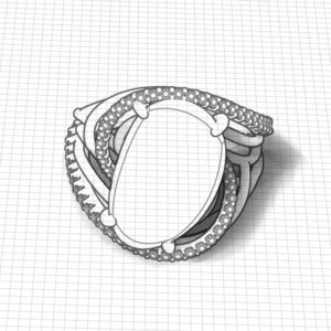 Artistic Opal Diamond Ring