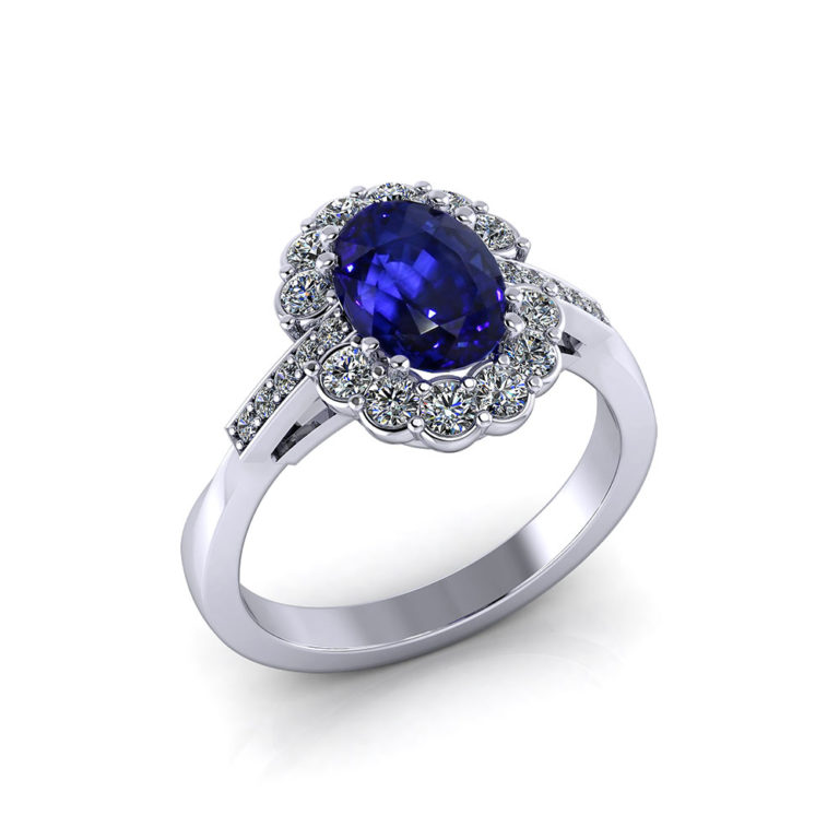 Oval Sapphire and Diamond Bracelet - Jewelry Designs