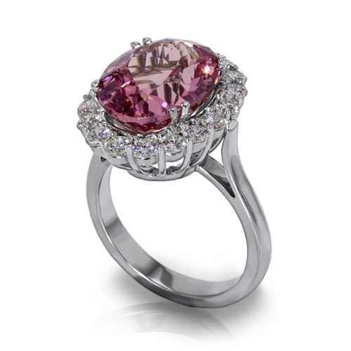 Pink Malaya Garnet Ring - Jewelry Designs