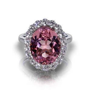 Pink Malaya Garnet Ring