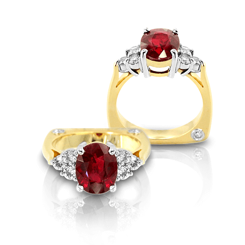 Oval Ruby Ring - Jewelry Designs