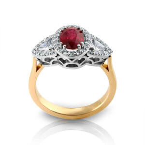Ruby Halo Ring