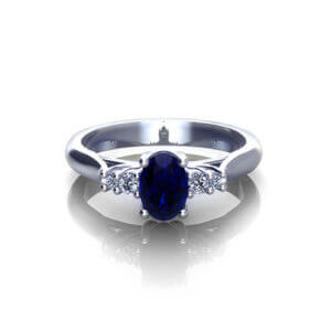 Oval Sapphire Trellis Ring
