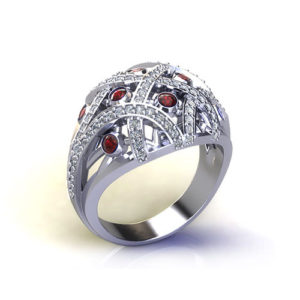 Domed Sapphire Fashion Ring