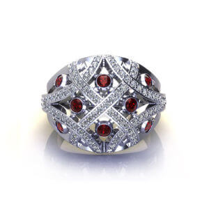 Domed Sapphire Fashion Ring