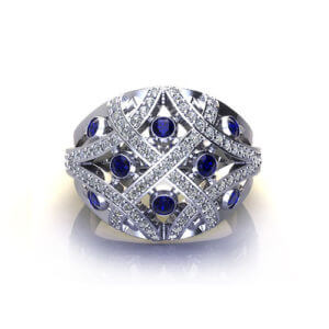 CP201-1-Domed Sapphire Fashion Ring