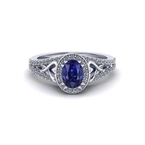 Ladies Oval Sapphire Ring