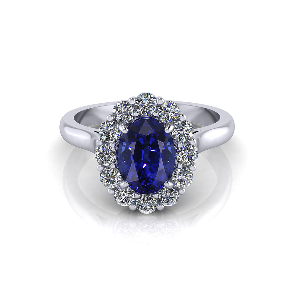 Sapphire Lady Di Ring - Jewelry Designs